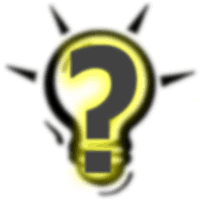 Question mark in lightbulb